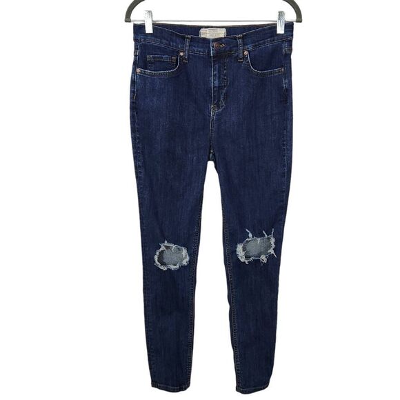 Free People Distressed Skinny Jeans Size 29 Free People High Rise Jeans - Picture 1 of 8